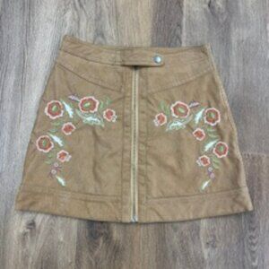 Free People Embroidered Skirt